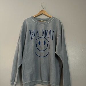 Boy Mom Blue Sweater XL